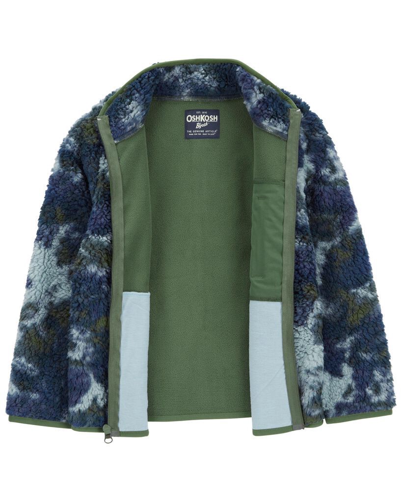 slide 2 of 3, Oshkosh Kid Tie Dye Fleece Knit Jacket - Navy Blue 8, 1 ct