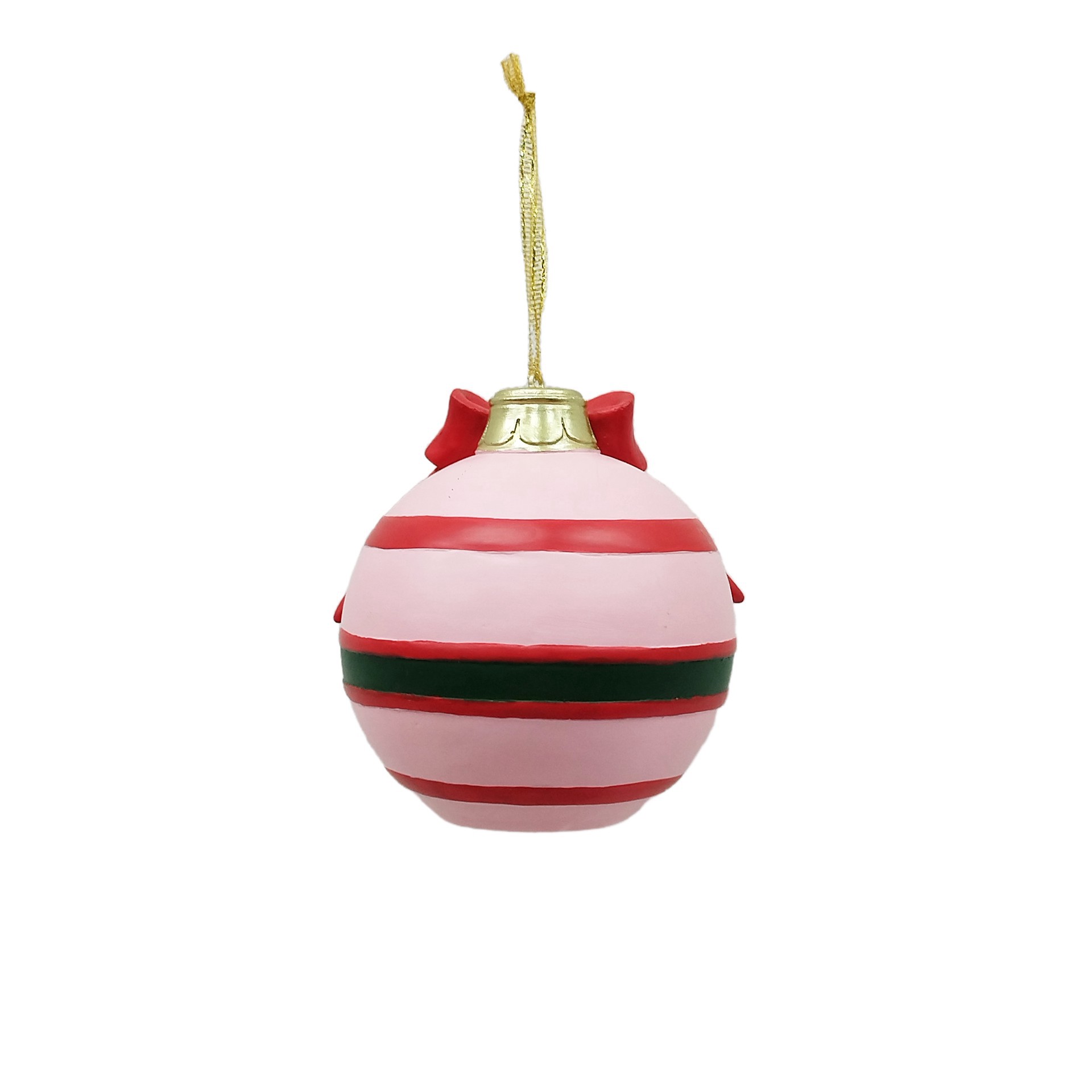 slide 3 of 3, 4" Hello Santa With Pink Bow Ornament By Ashland, 3.74 in x 3.15 in x 3.94 in