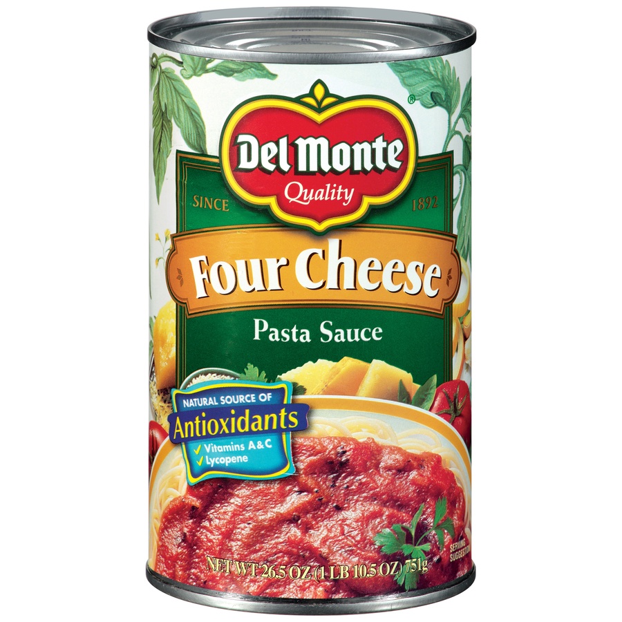 slide 1 of 1, Del Monte Pasta Sauce Four Cheese, 26.5 oz