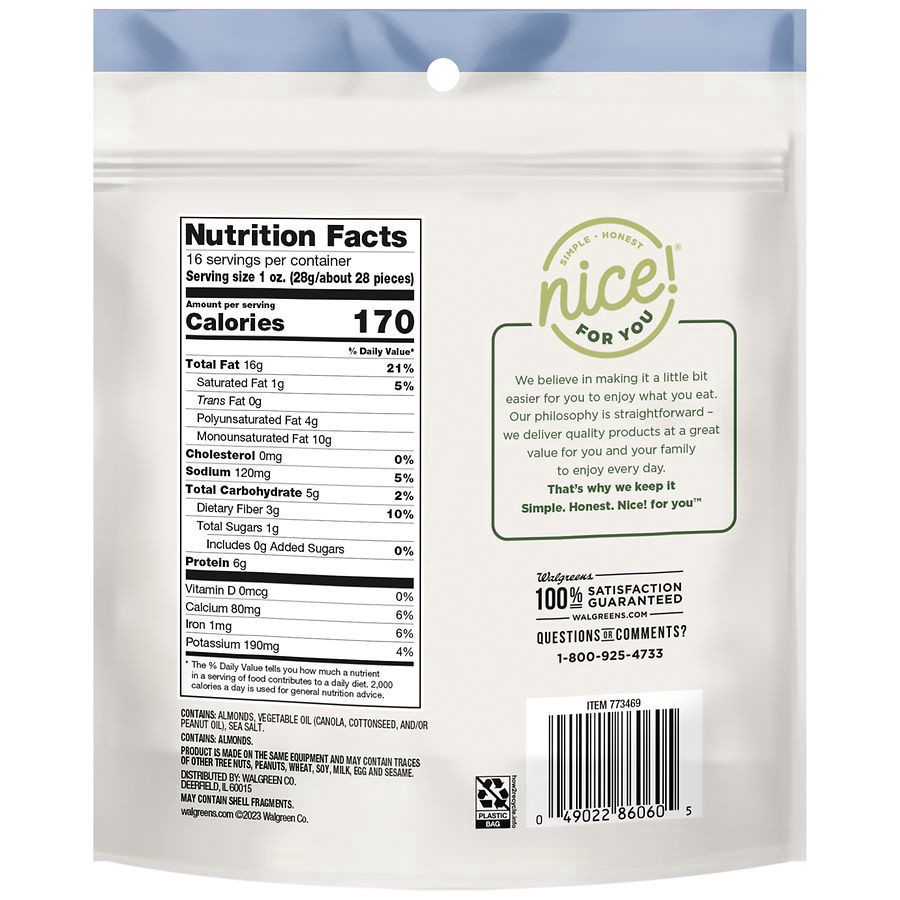 slide 3 of 5, Nice! Roasted Almonds Sea Salt, 16 oz