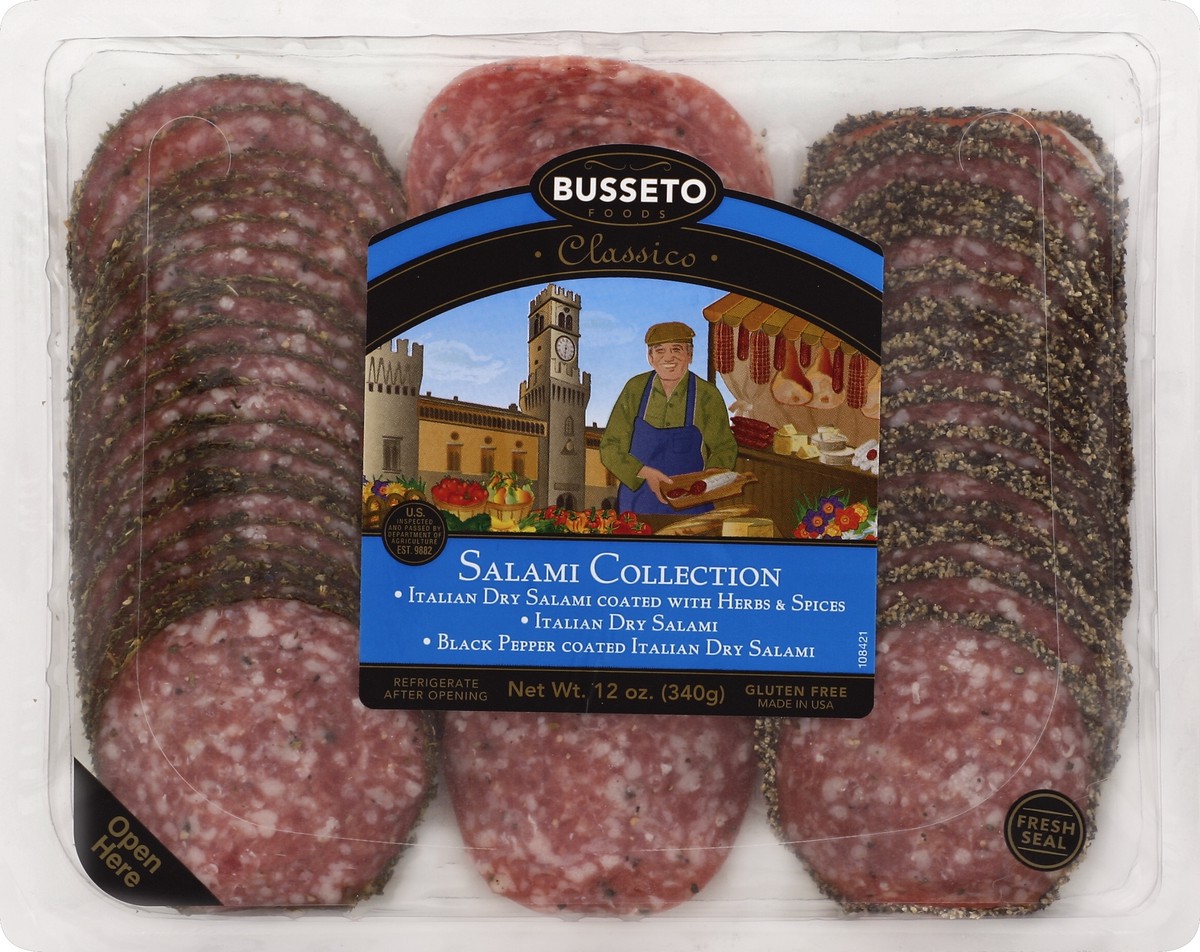 slide 1 of 1, Busseto Foods Classico Salami Collection, 12 oz