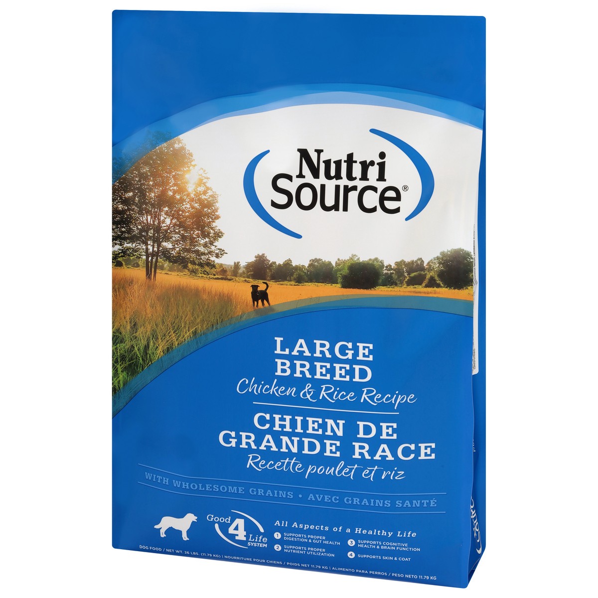 slide 5 of 14, NutriSource Large Breed with Wholesome Grain Chicken & Rice Recipe Dog Food 26 lb, 26 lb