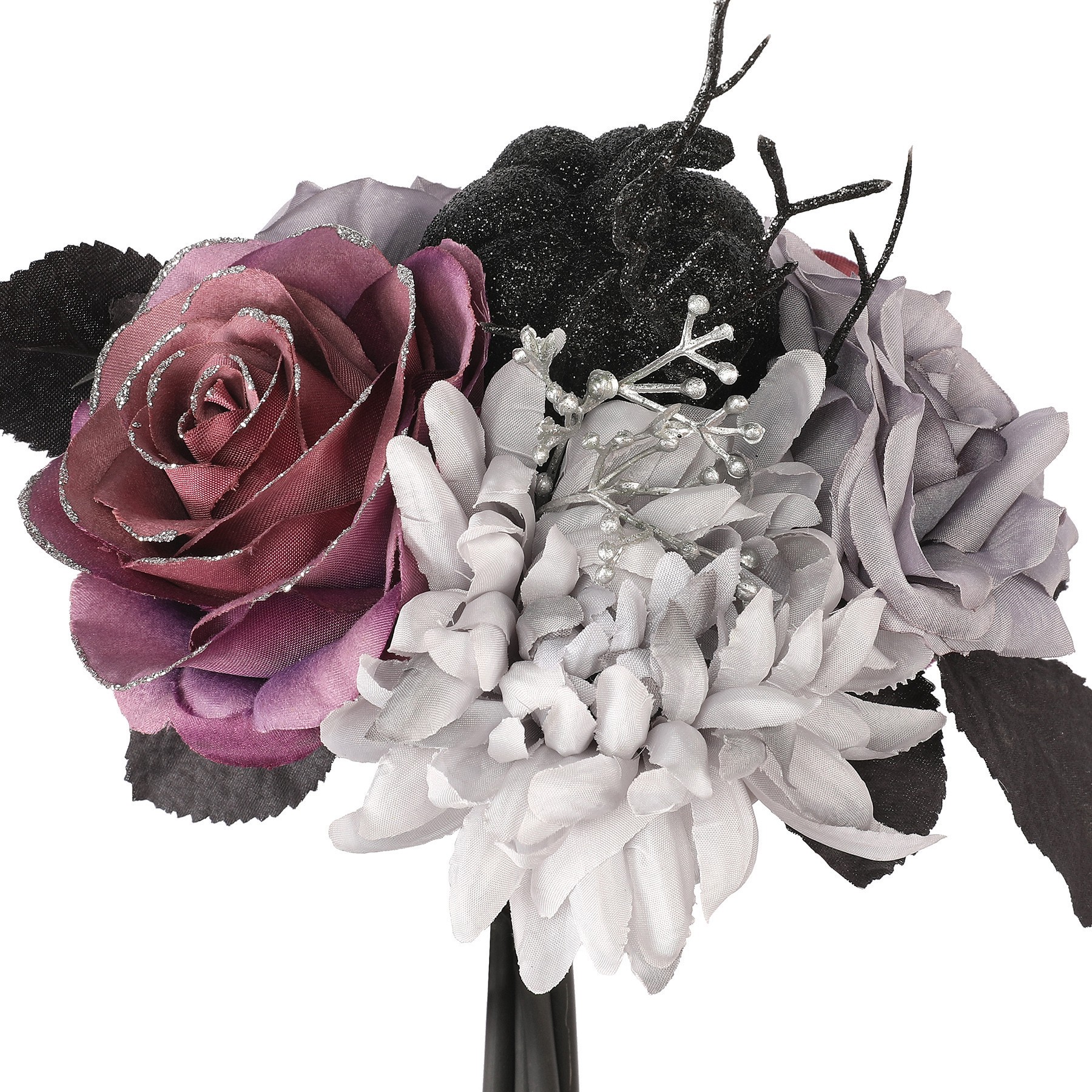 slide 2 of 2, 10" Gray & Purple Rose & Mum Bouquet By Ashland, 8 in x 8 in x 10 in