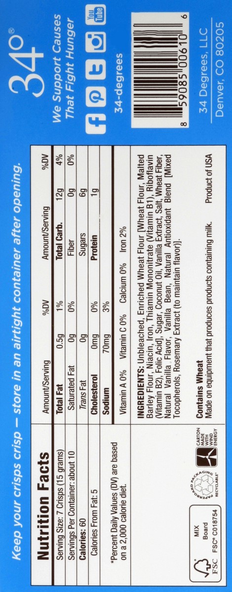 slide 3 of 5, 34 Degrees Crisps 5.5 oz, 5.5 oz