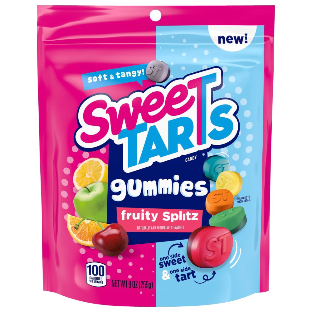 slide 2 of 3, SweeTARTS Fruity Splitz Gummies 9 oz, 9 oz