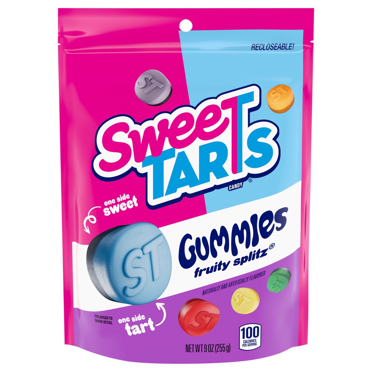 slide 1 of 3, SweeTARTS Fruity Splitz Gummies 9 oz, 9 oz