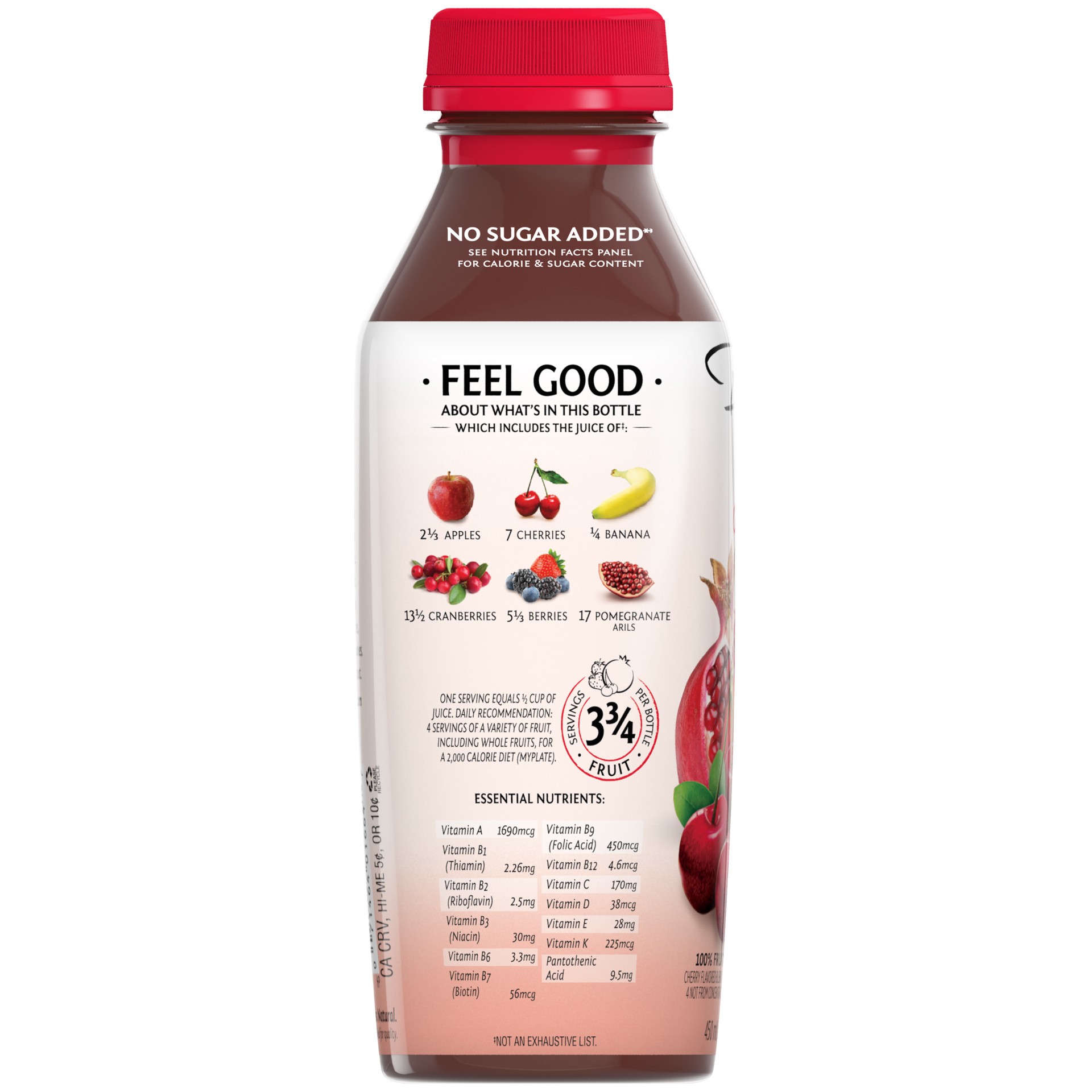 slide 5 of 5, Bolthouse Farms Multi-V Goodness Cherry Fruit Juice with Vitamins, 15.2oz, 15.2 fl oz