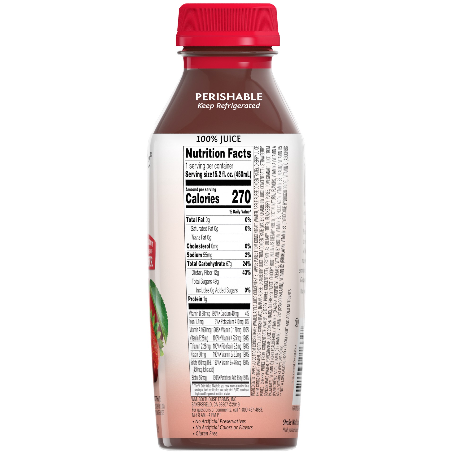 slide 3 of 5, Bolthouse Farms Multi-V Goodness Cherry Fruit Juice with Vitamins, 15.2oz, 15.2 fl oz