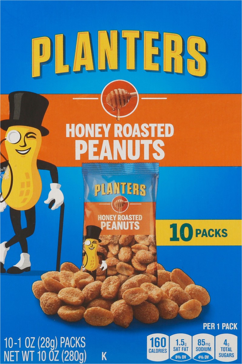 slide 9 of 11, PLANTERS Honey Roasted Peanuts 10, 10 ct