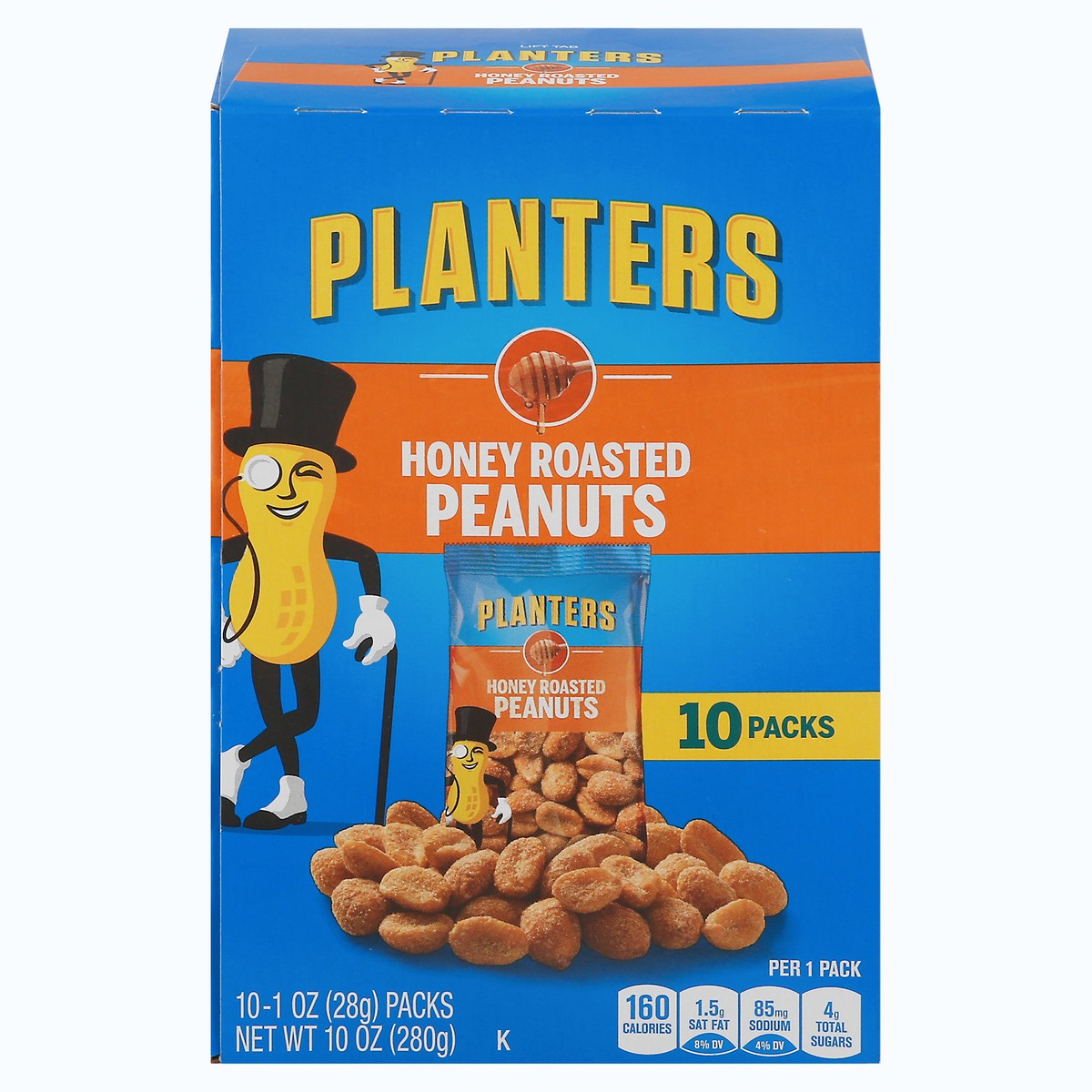 slide 8 of 11, PLANTERS Honey Roasted Peanuts 10, 10 ct