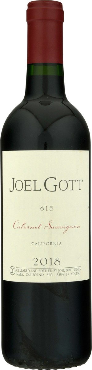 slide 5 of 11, Joel Gott 815 Cabernet Sauvignon Red Wine, 750mL Wine Bottle, 13.9% ABV, 750 ml