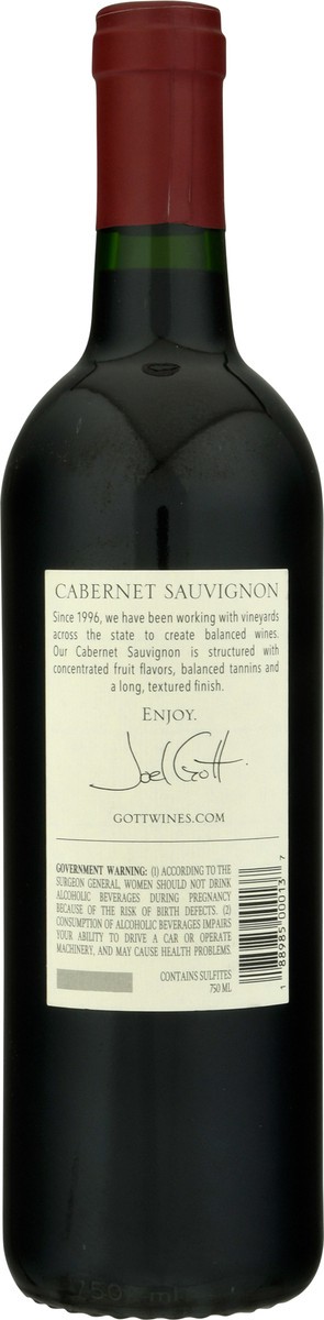 slide 8 of 11, Joel Gott 815 Cabernet Sauvignon Red Wine, 750mL Wine Bottle, 13.9% ABV, 750 ml
