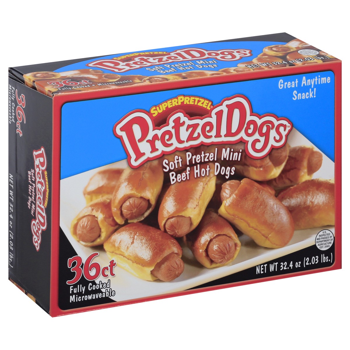 slide 2 of 5, SuperPretzel Mini Pretzel Dogs, 36 ct