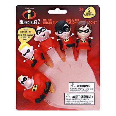 slide 1 of 3, Ginsey Home Solutions Disney Incredibles Bath Finger Puppets, 5 ct
