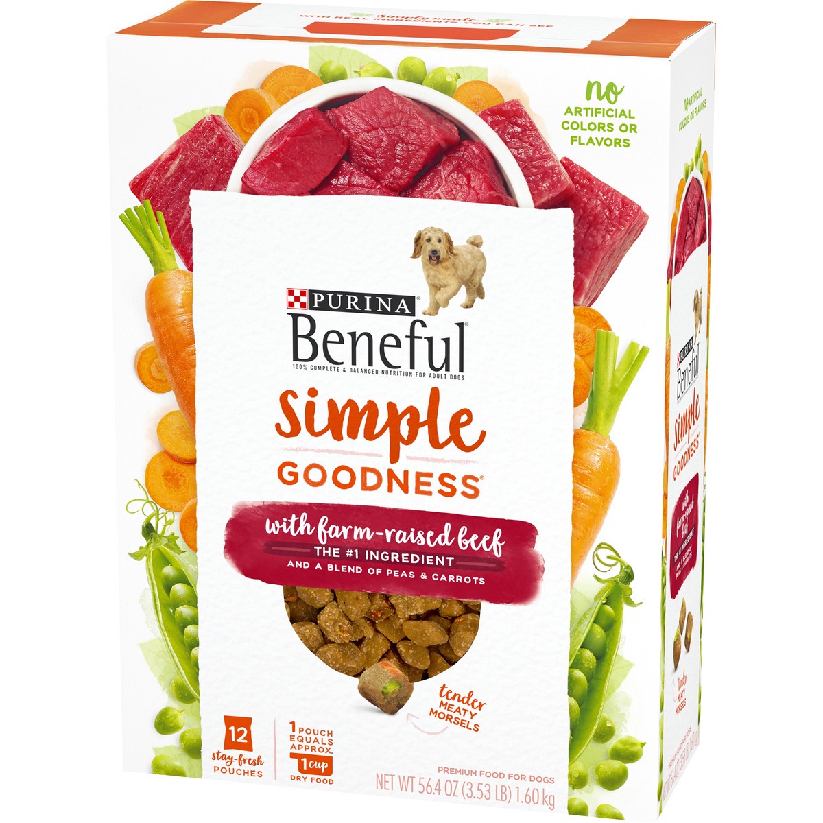 slide 2 of 9, Beneful Purina Beneful Dry Dog Food, Simple Goodness With Farm Raised Beef, 56.4 oz