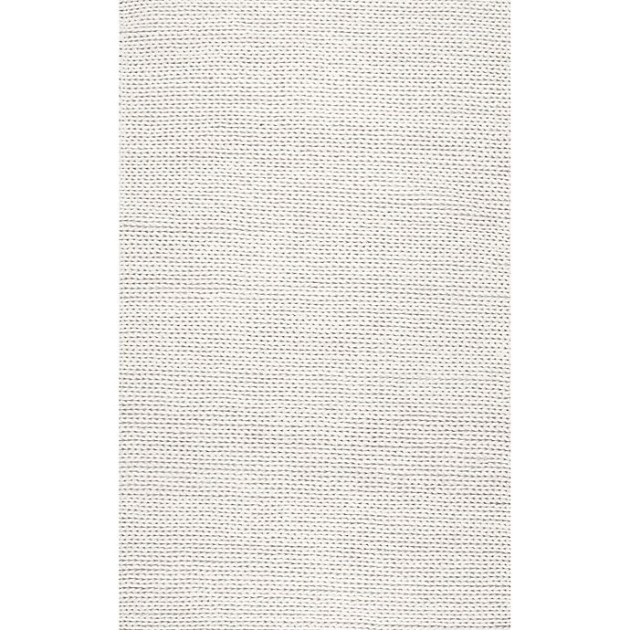 slide 1 of 1, nuLOOM Chunky Woolen Cable Area Rug - Off-White, 6 ft x 9 ft