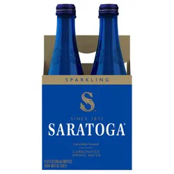 Saratoga Sparkling Spring Water, 4 Pack 12 fl oz Bottles