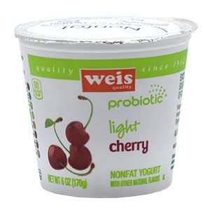 slide 1 of 1, Cherry Light Probiotic Nonfat Yogurt, 6 oz