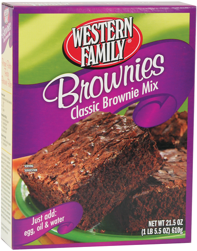 slide 1 of 1, Western Family Brownie Mix, 21.5 oz