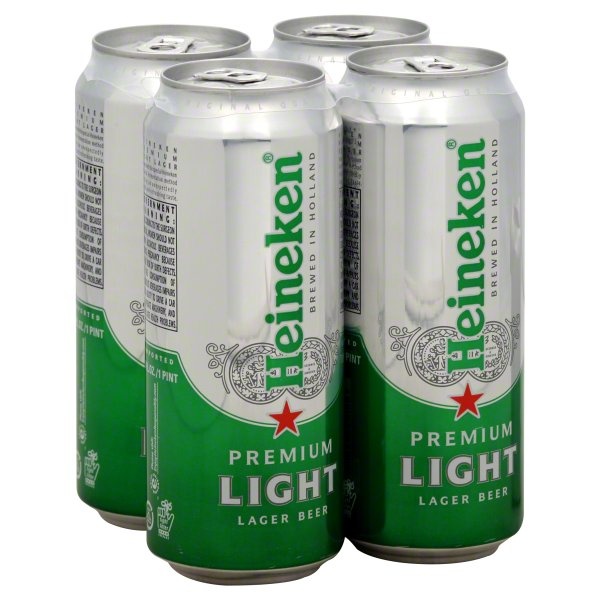 slide 1 of 1, Heineken Premium Light Lager Beer, 4 ct; 16 oz