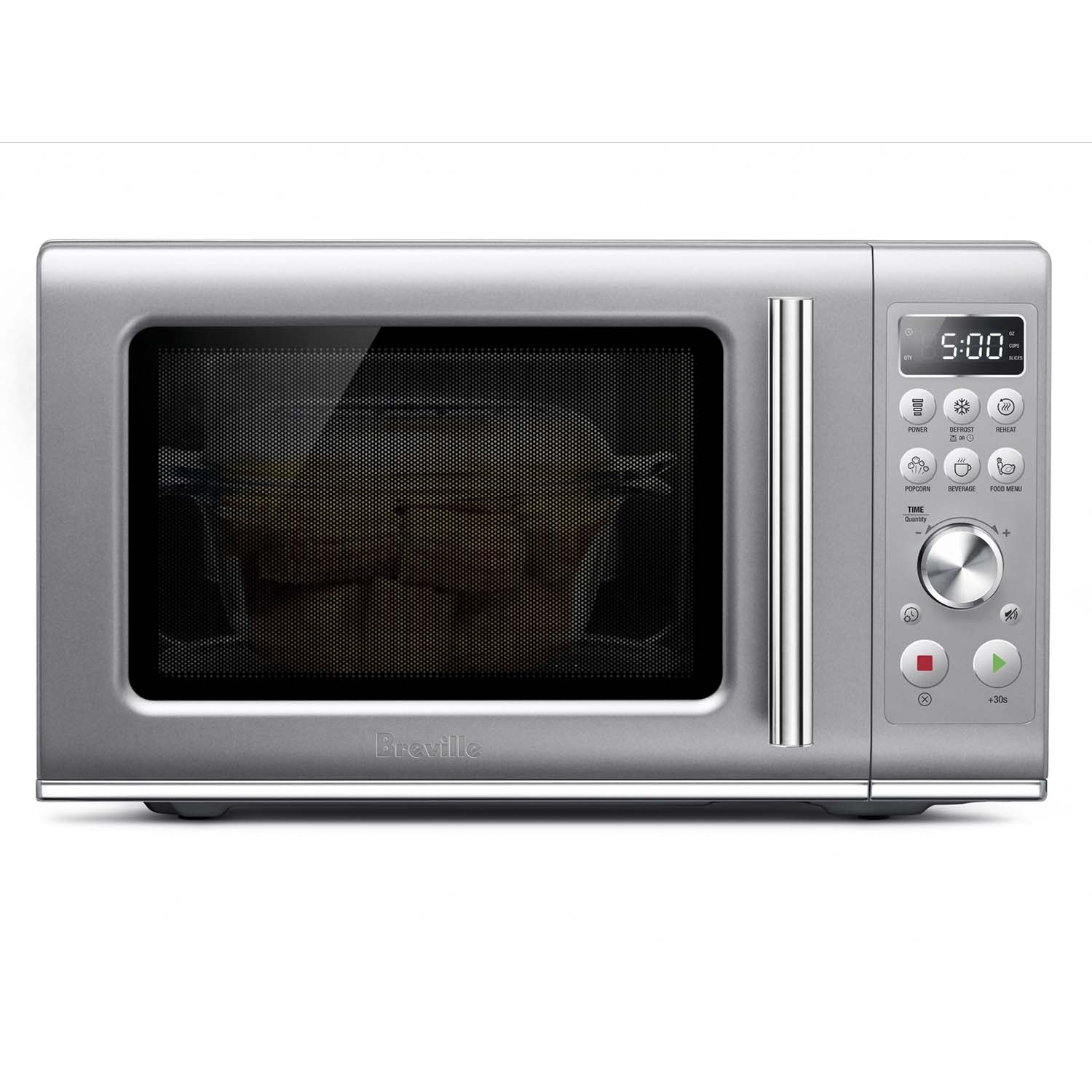 slide 1 of 1, Breville Compact Wave Soft Close Microwave, Stainless Steel, 1 ct