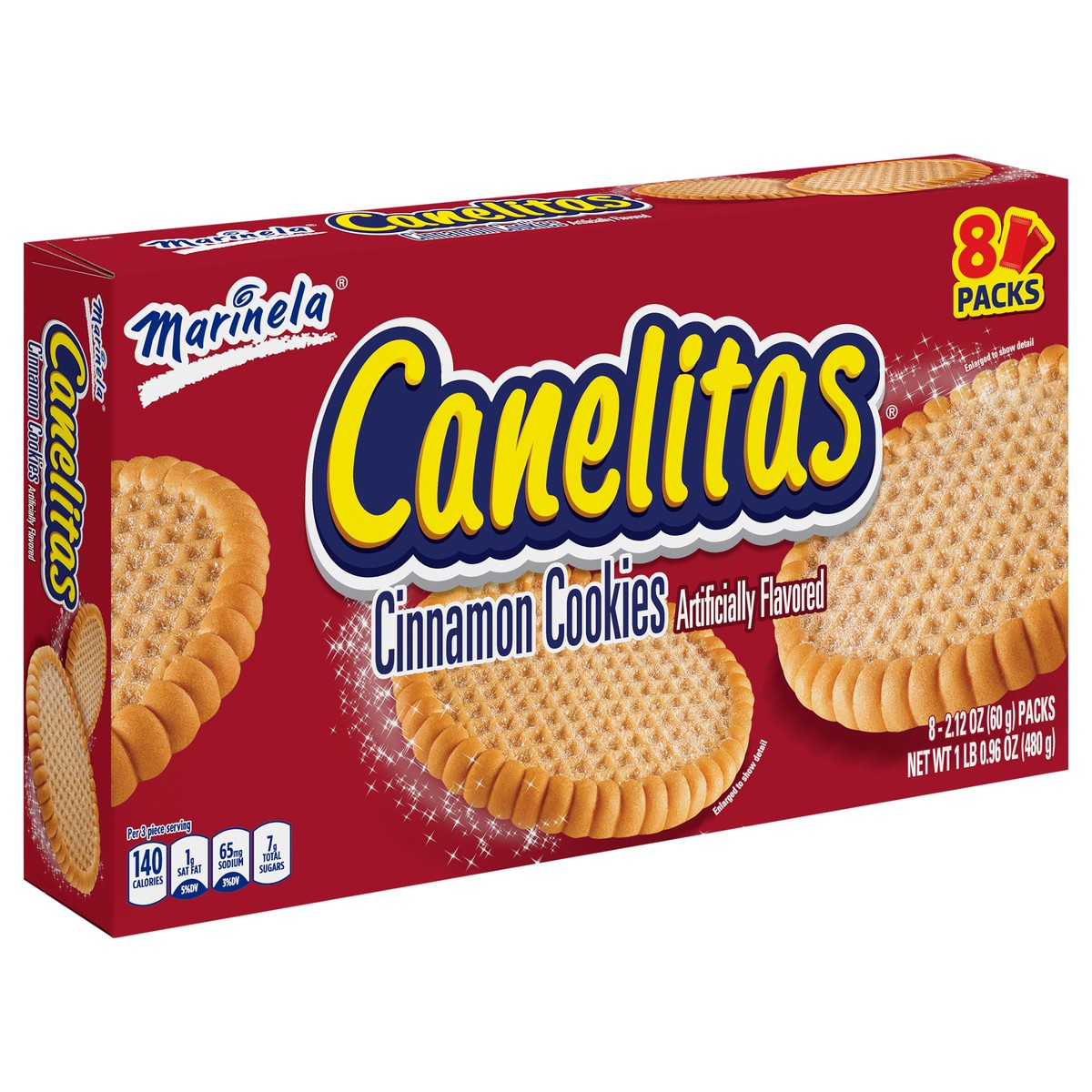 slide 7 of 9, Marinela Canelitas Cinnamon Cookies, 8 packs, Cookies, 16.96 oz Multipack, 8 ct