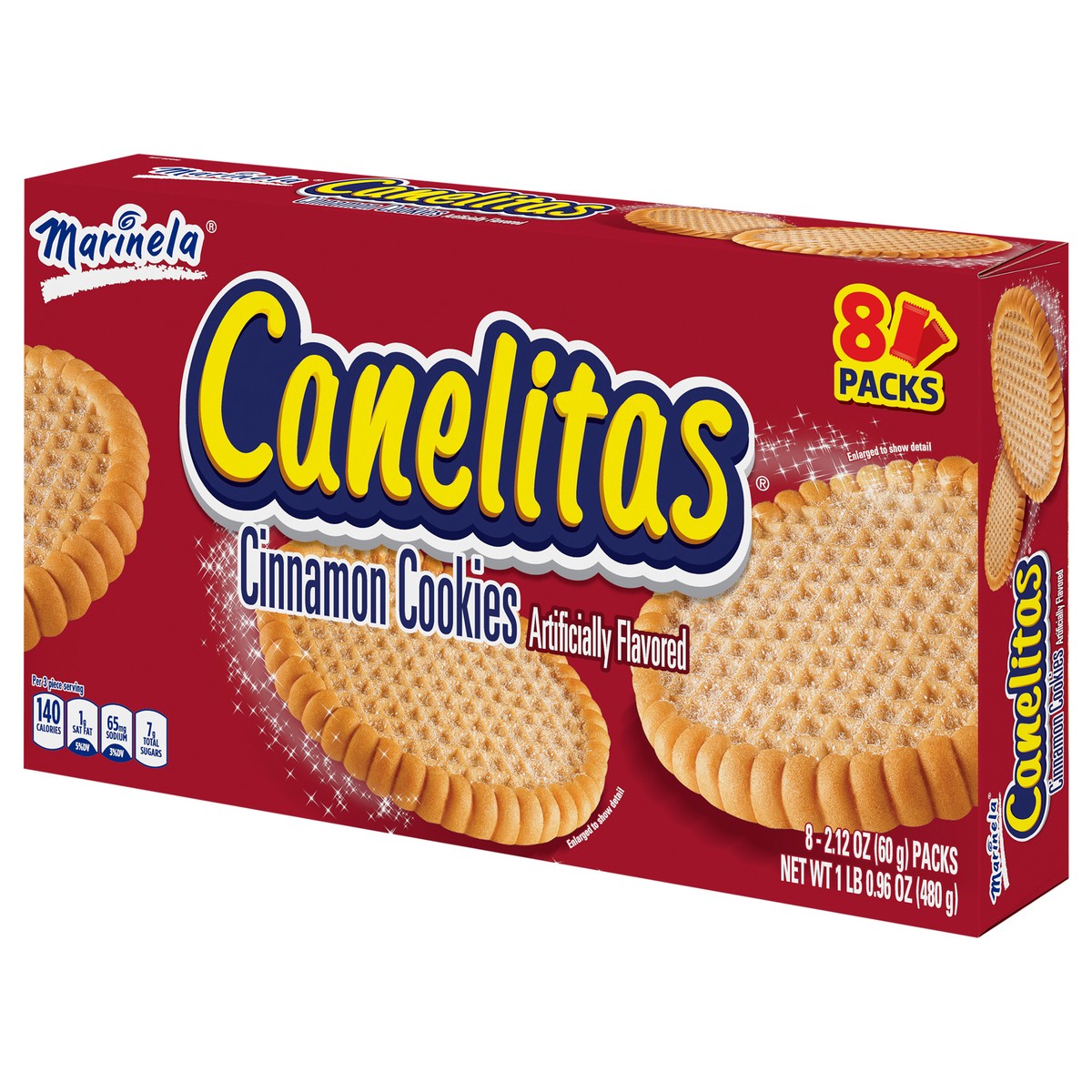 slide 2 of 9, Marinela Canelitas Cinnamon Cookies, 8 packs, Cookies, 16.96 oz Multipack, 8 ct