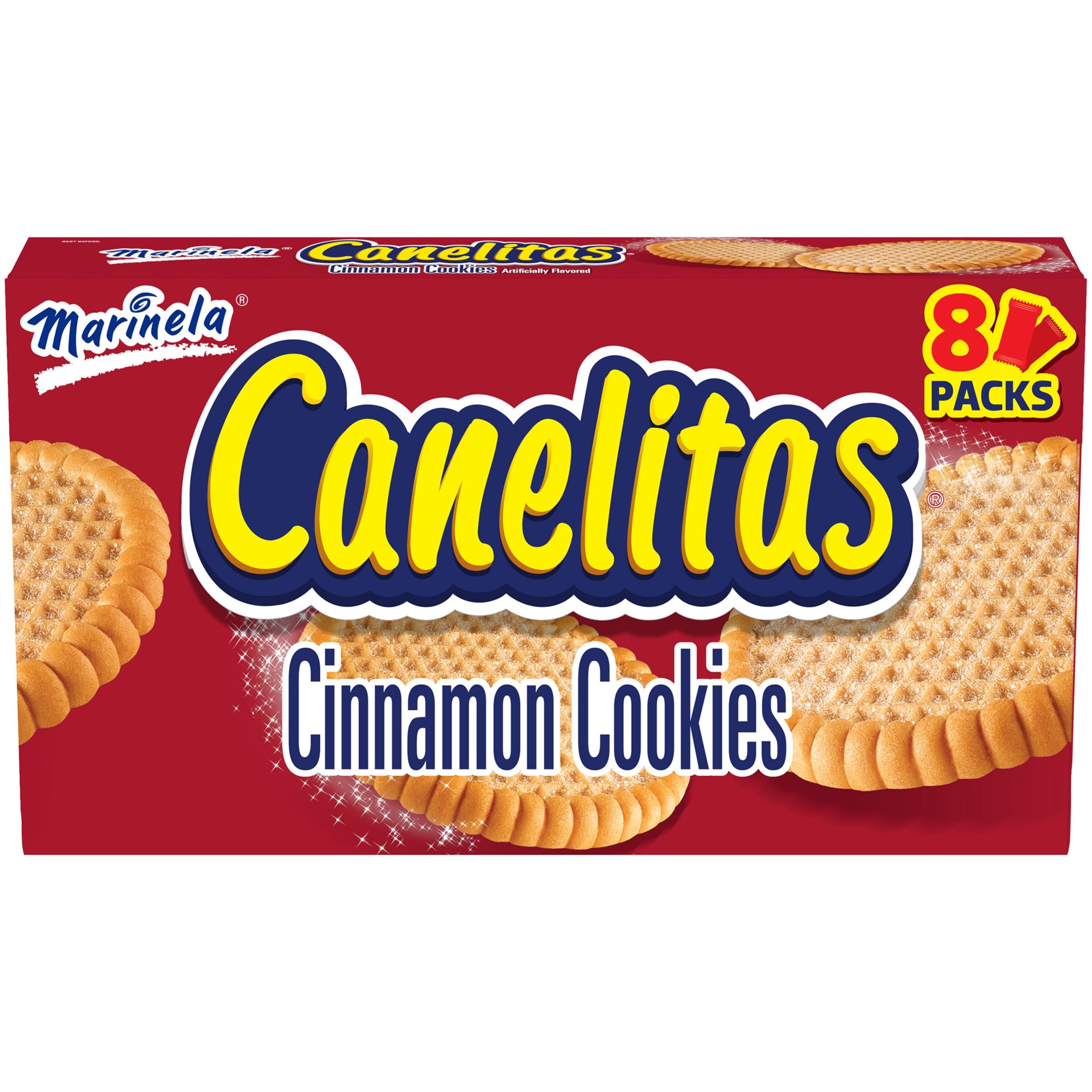 slide 1 of 9, Marinela Canelitas Cinnamon Cookies, 8 packs, Cookies, 16.96 oz Multipack, 8 ct