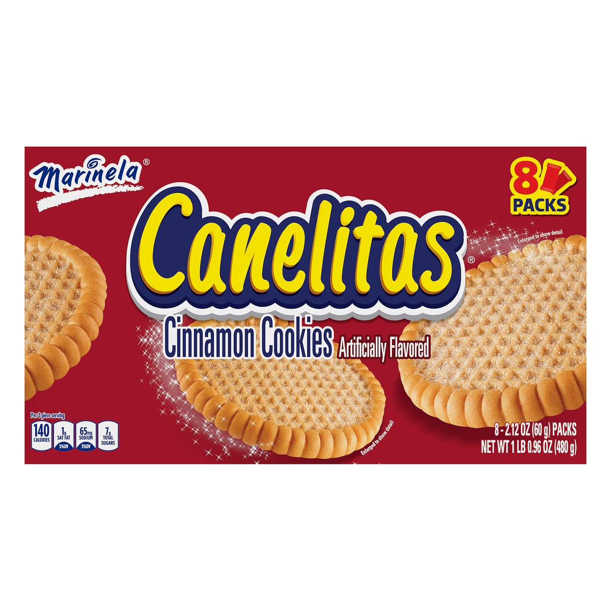 Marinela Canelitas Cinnamon Cookies - 8ct 2.12z 8 Ct 