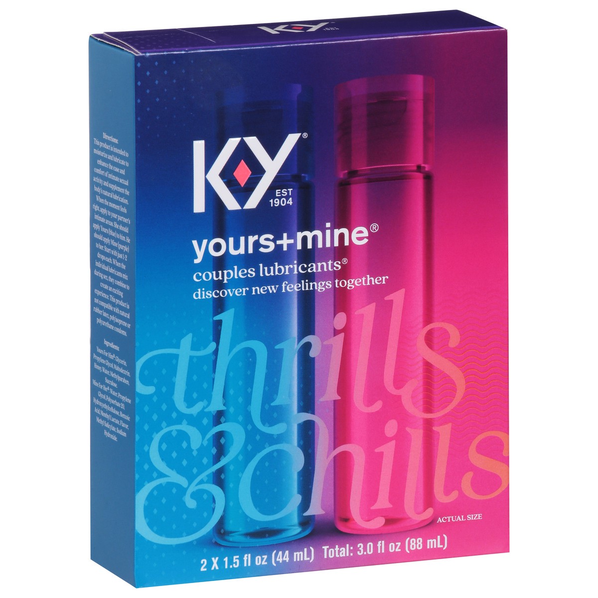 slide 2 of 9, K-Y Yours + Mine Couples Personal Lubricants, 2 ct; 1.5 oz