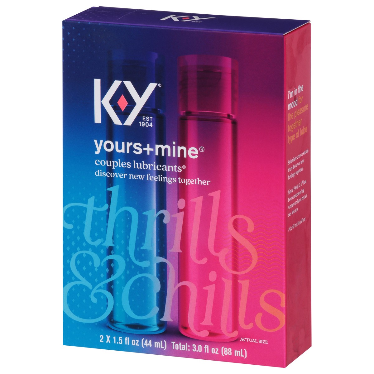 slide 3 of 9, K-Y Yours + Mine Couples Personal Lubricants, 2 ct; 1.5 oz
