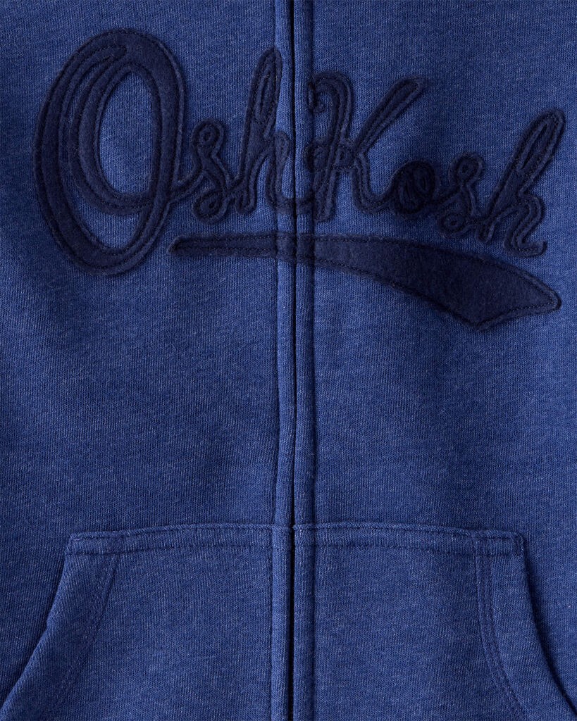 slide 2 of 3, Oshkosh Boys OshKosh Fleece Logo Zip Jacket - Blue Blue 14, 1 ct