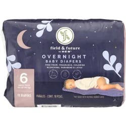 Field & Future by H-E-B Small Pack Baby Overnight Diapers - Size 6
