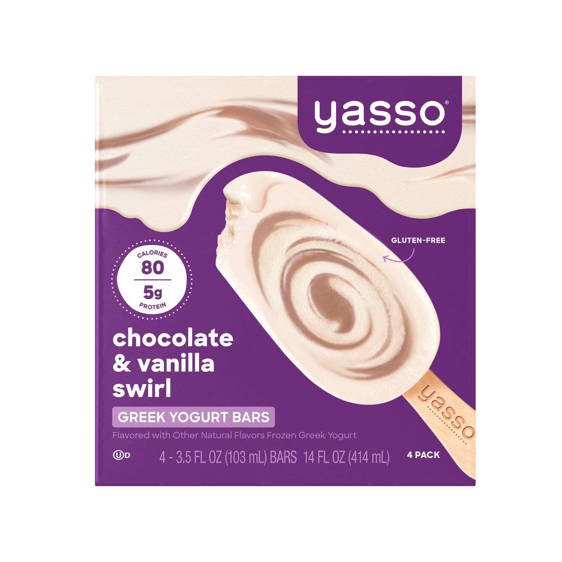 slide 1 of 1, Yasso Frozen Greek Yogurt Chocolate and Vanilla Bar, 4 ct