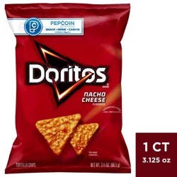 Doritos Tortilla Chips Nacho Cheese Flavored 2 5/8 Oz