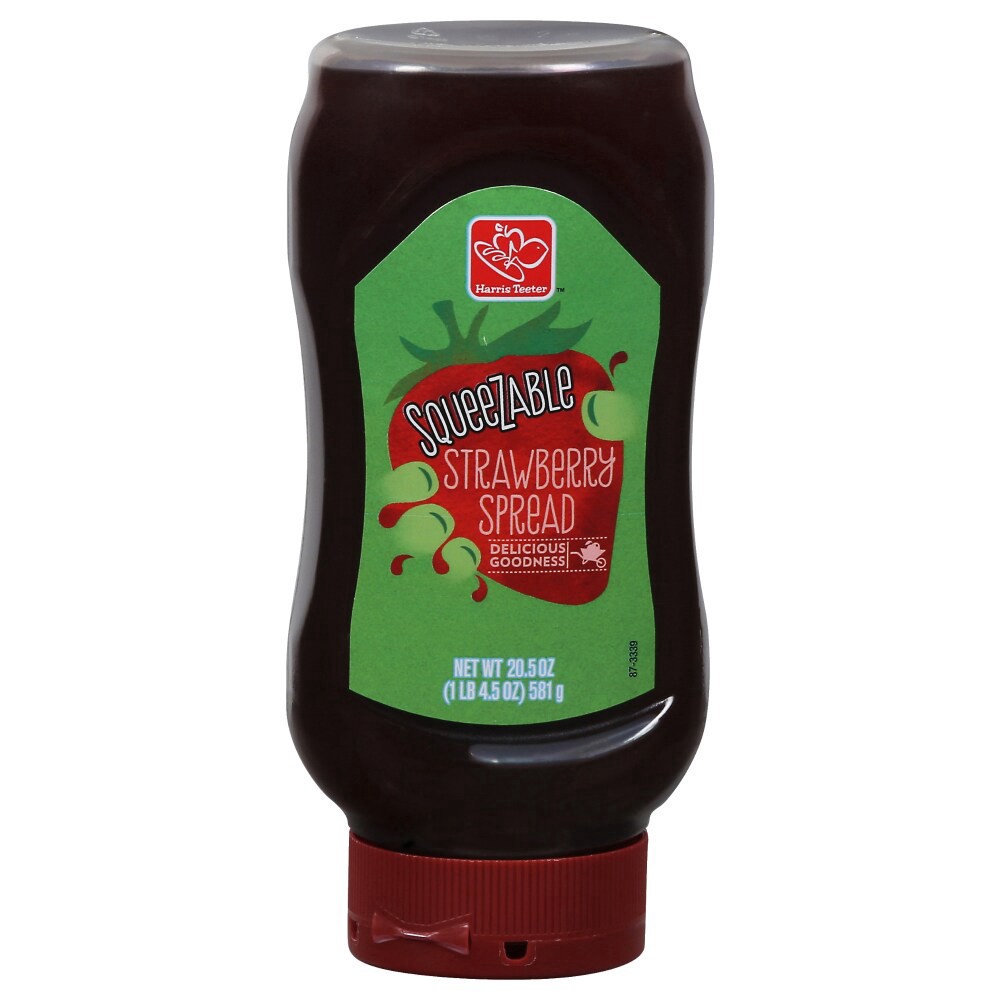 slide 2 of 2, Harris Teeter Squeezeable Strawberry Spread, 20.5 oz