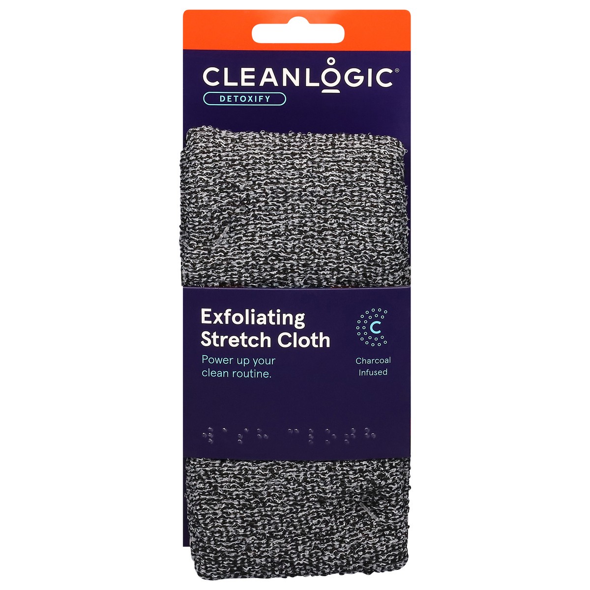 slide 1 of 1, cleanlogic Detoxify Exfoliating Stretch Cloth 1 ea, 1 ct
