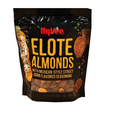slide 1 of 1, Hy-Vee Almonds, Elote - 9.5 oz, 9.5 oz