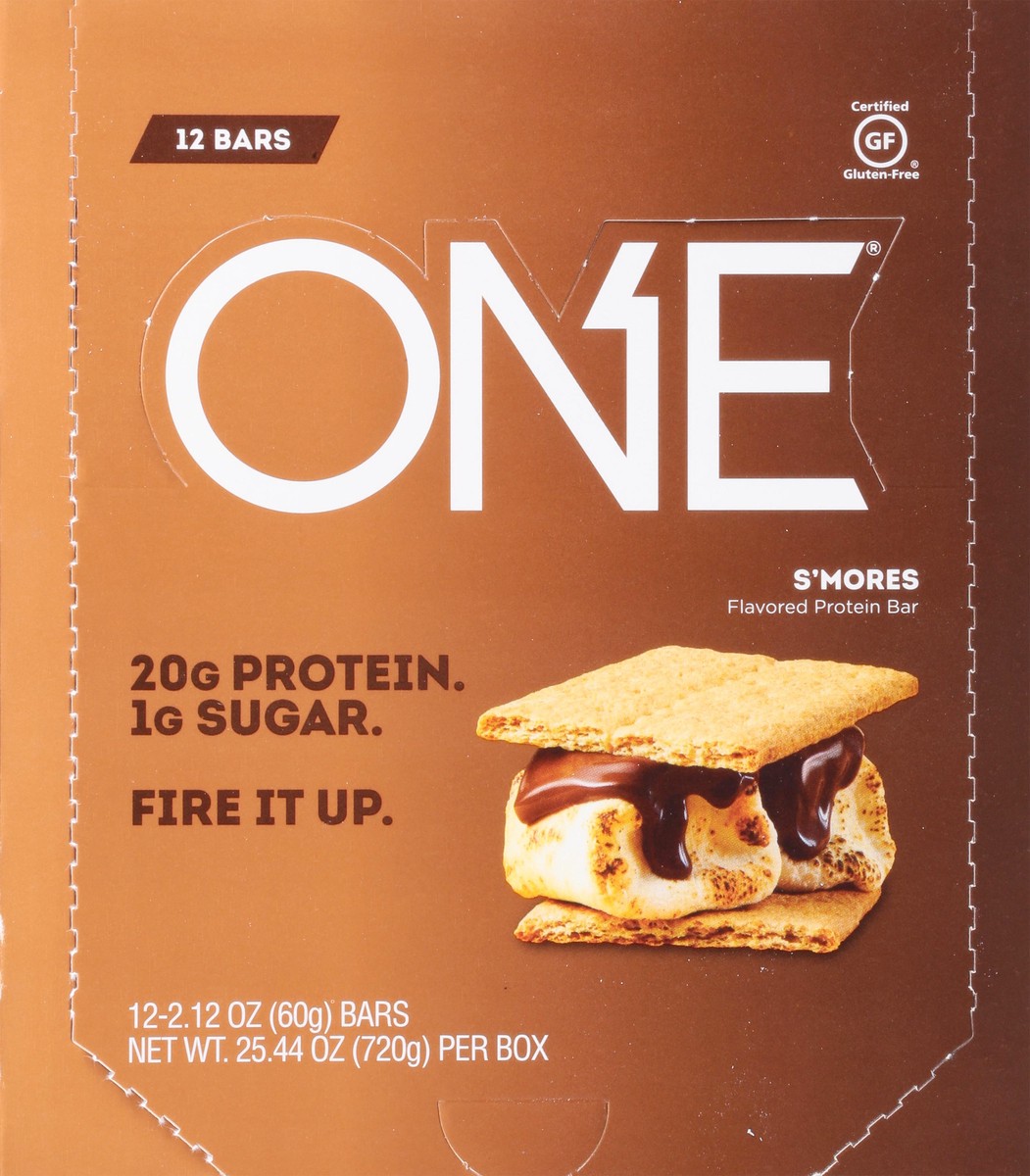 slide 2 of 14, One S'mores Flavored Protein Bars 12 ea, 25.44 oz