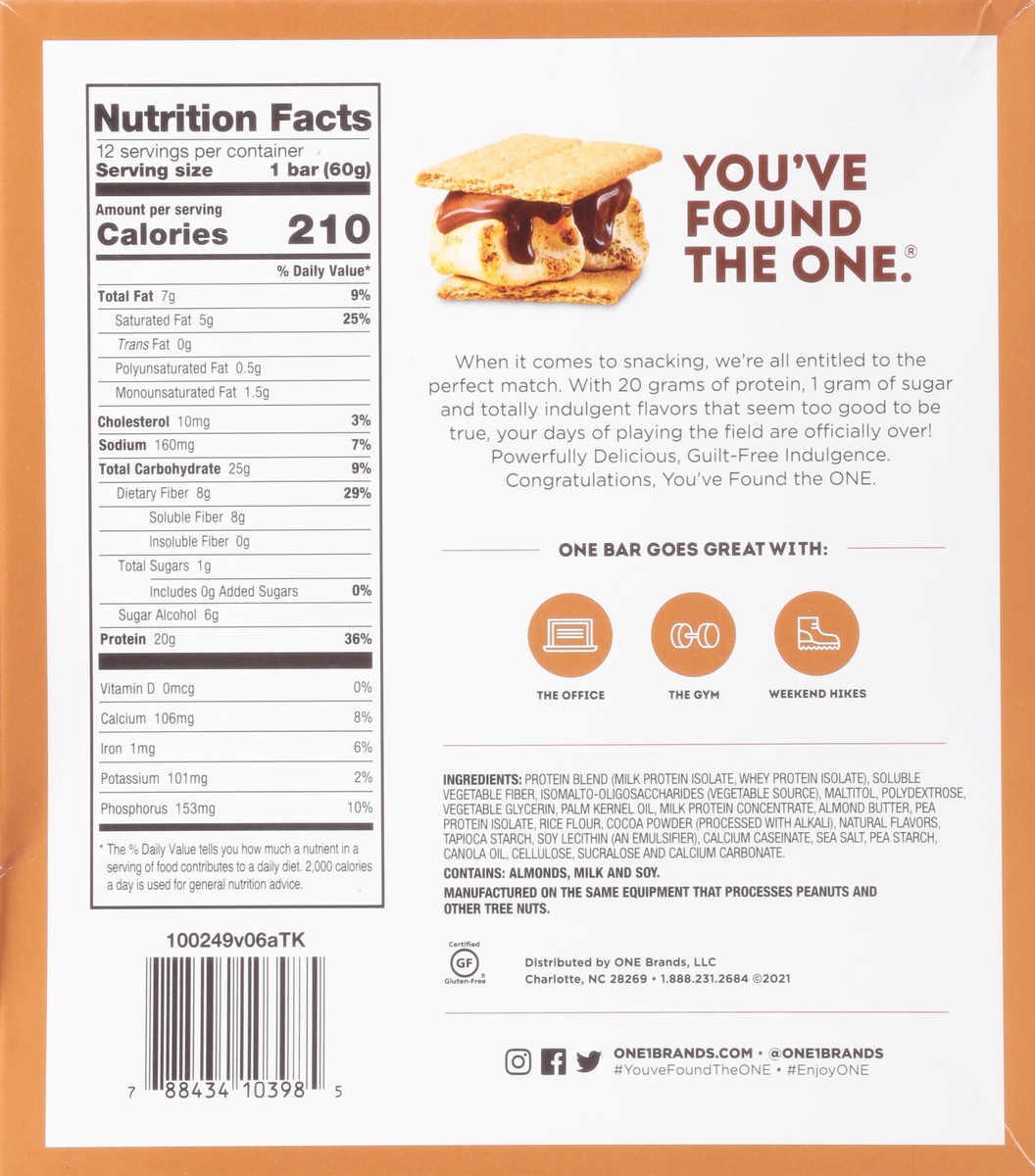 slide 6 of 14, One S'mores Flavored Protein Bars 12 ea, 25.44 oz