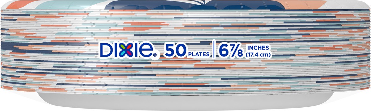 slide 2 of 4, Dixie Paper Plates Printed 6 7/8 Inch - 50 Count, 50 ct