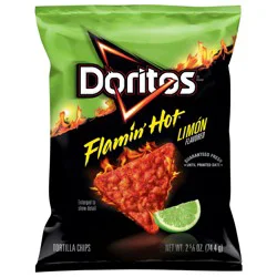 Doritos Tortilla Chips Flamin'' Hot Limon Flavored 2 5/8 Oz