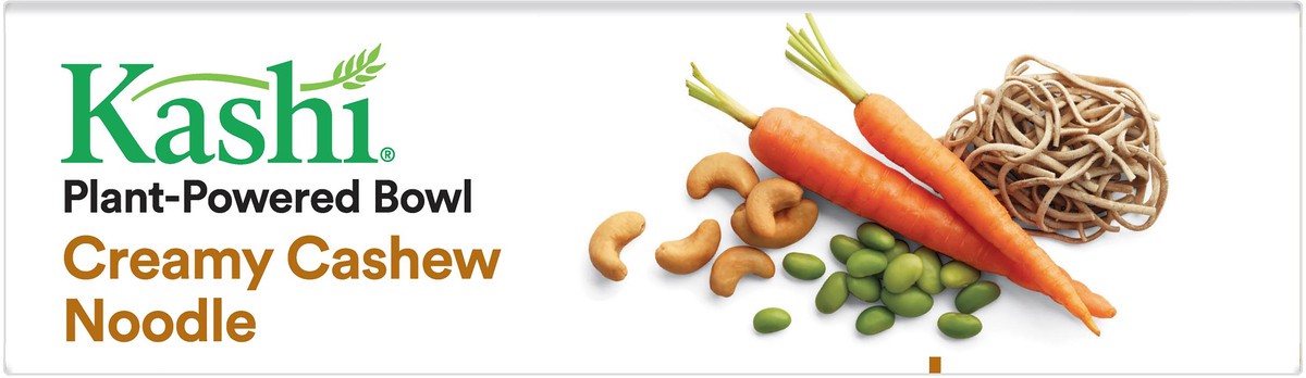 slide 7 of 10, Kashi Plant-Based Protein Bowl, Creamy Cashew Noodle, 8 Oz, Box, Frozen, 8 oz