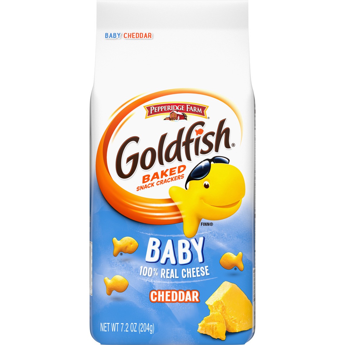 slide 7 of 11, Goldfish Baby Cheddar Baked Snack Crackers, 7.200 oz