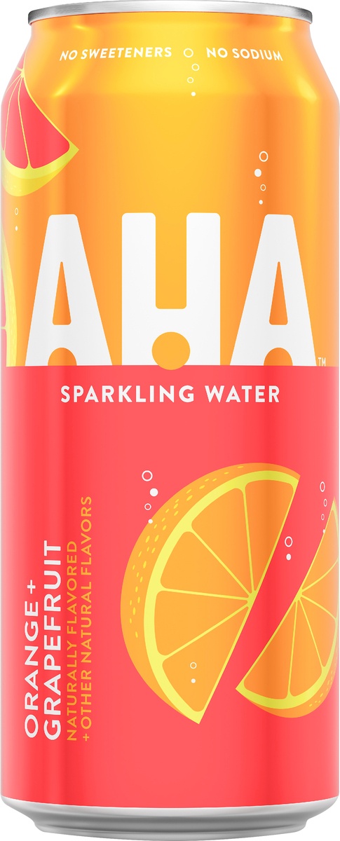slide 4 of 5, AHA Orange Grapefruit Sparkling Water, 16 fl oz