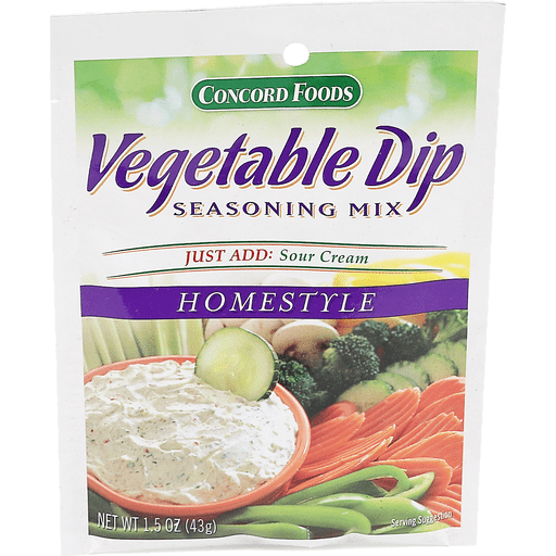 slide 1 of 1, Concord Foods Vegetable Dip Mix, 1.5 oz