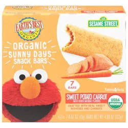 Earth's Best Sunny Days Sweet Potato Carrot Snack Bars - 7 - 0.67 oz Bars