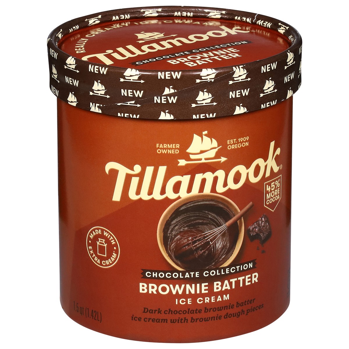 slide 8 of 13, Tillamook Brownie Batter Ice Cream 1.5 qt, 1.5 qt
