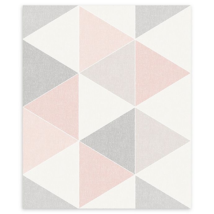 slide 1 of 2, Arthouse Scandi Triangle Wallpaper - Pink, 1 ct