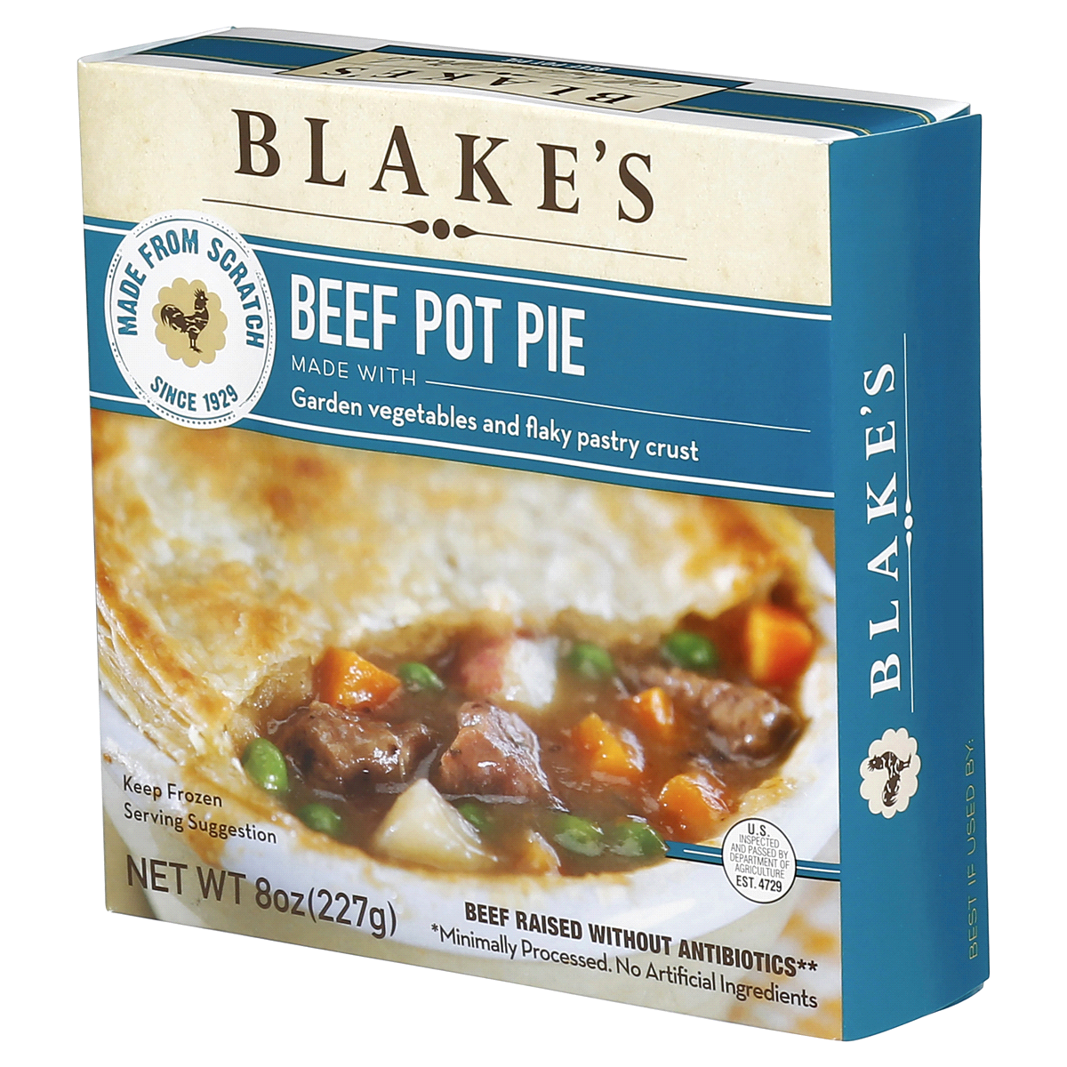 slide 4 of 7, BLAKE'S Beef Pot Pie with Garden Vegetables, All Natural, 8 oz., 8 oz